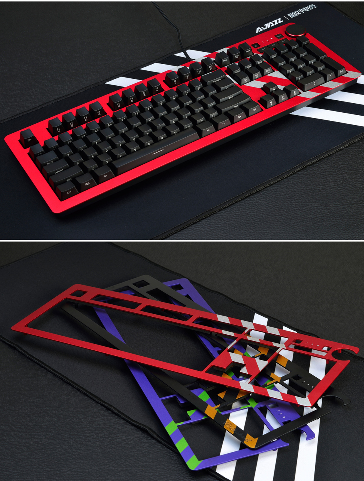 黑爵(ajazz)ak60侧刻rgb银轴机械键盘
